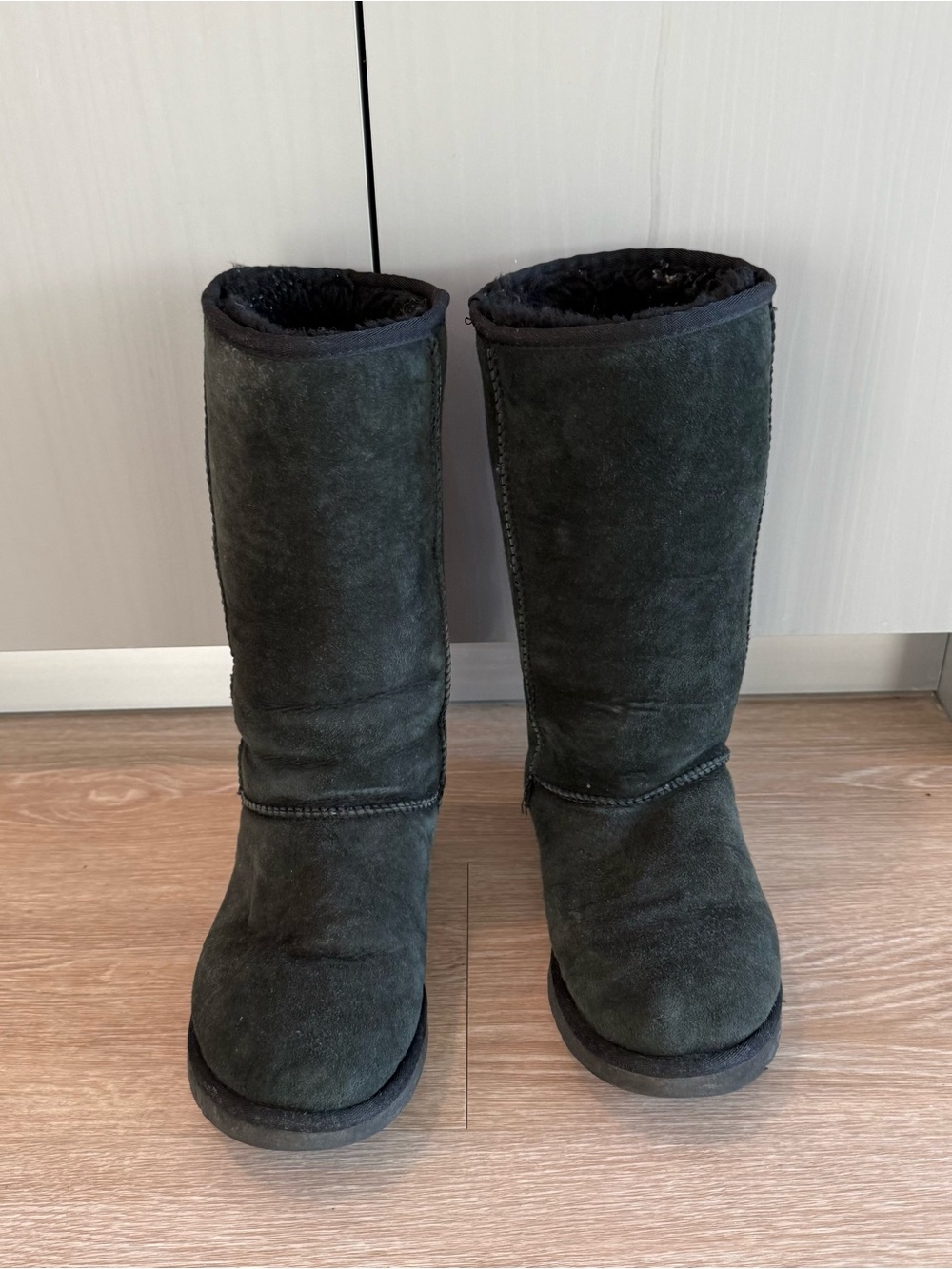 UGG Tall Suede Winter Boots - Black
